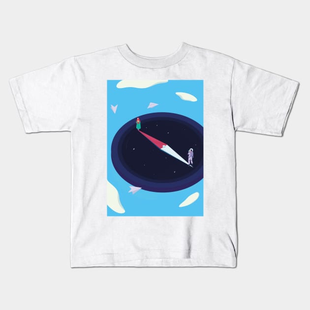 Long distance relation Kids T-Shirt by ihdizein